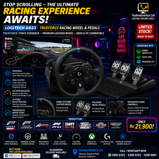 LOGITECH G923 TRUEFORCE RACING WHEEL & PEDALS Gaming Console