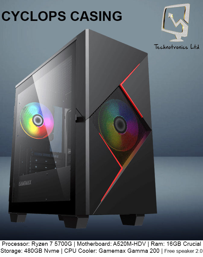 RYZEN 7 5700G, 16 GB RAM DDR4, 480 GB NVME