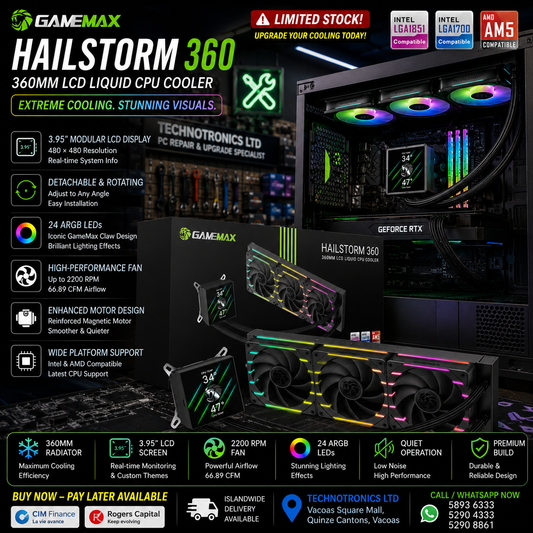 GAMEMAX HAILSTORM 360 Black HIGH-PERFORMANCE CPU LIQUID COOLER