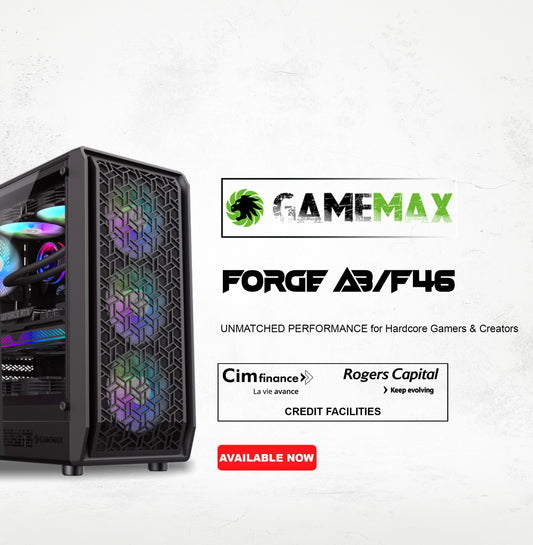 GameMax Forge Tower | Processor: Intel Core i5-10500 | RAM: 16GB DDR4 | Storage: 250 GB NVMe SSD | Graphics: AMD Radeon RX 590 8GB
