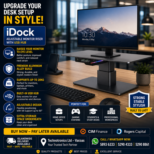 iDock Adjustable Monitor Riser with USB HUB(MA)