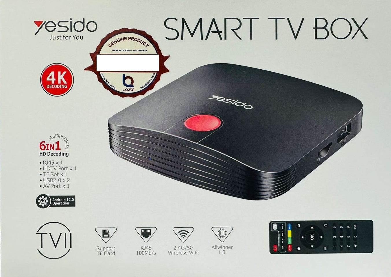 Yesido TV11 4k Smart Android TV Box – Technotronics Ltd