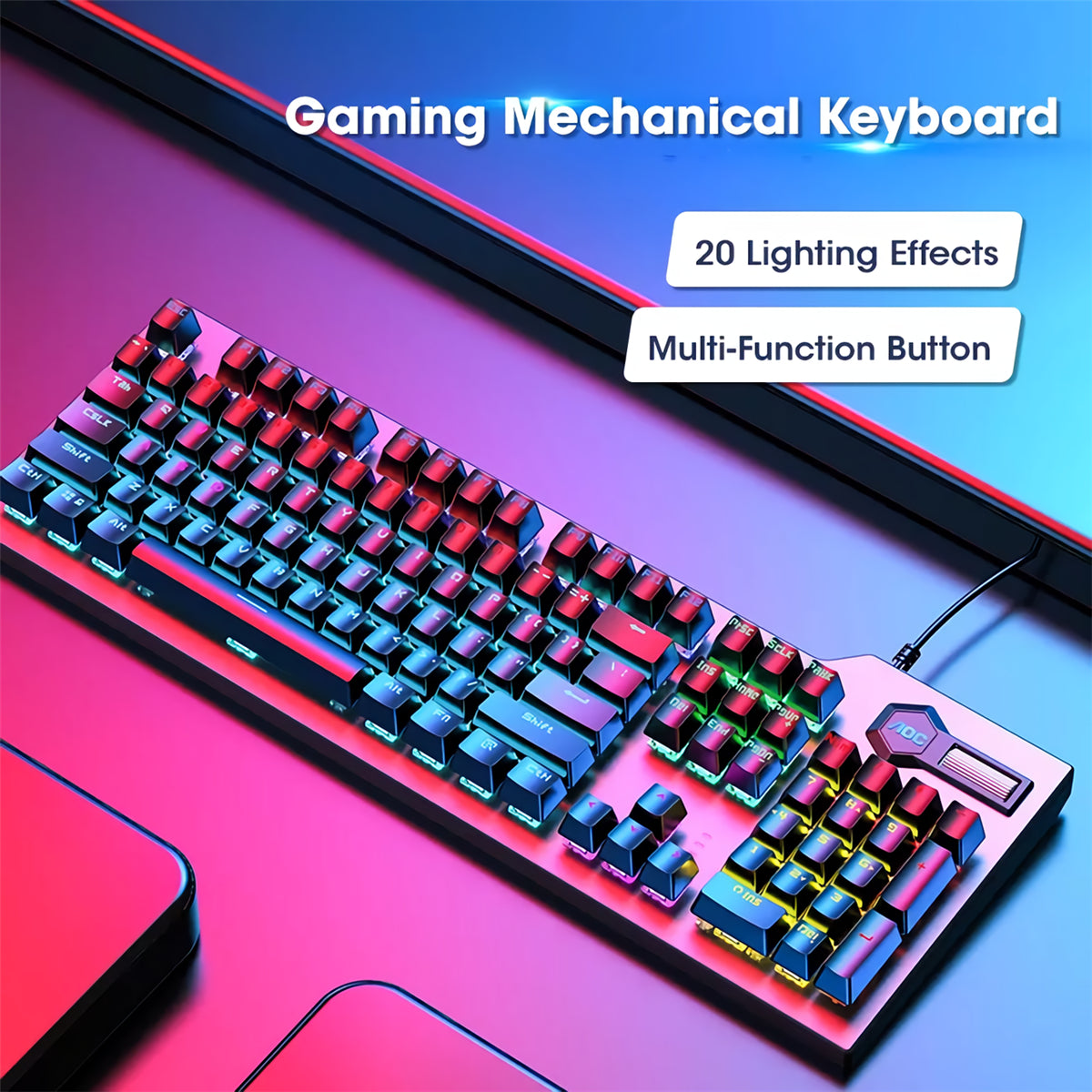 AOC GK420 Wired Mechanical Keyboard 104 Keys LED RGB