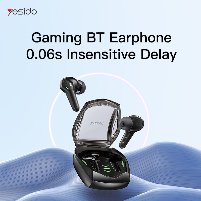 Yesido TWS14 Gaming Bluetooth earphone 60ms Low Latency TWS Bluetooth 5.3 Headsets Wireless Earphone Noise Cancelling Earbuds Gamer