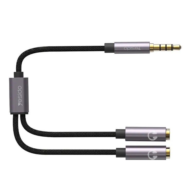 3.5mm Stereo Audio Jack (Male) Splitter to Dual 3.5mm Stereo Y