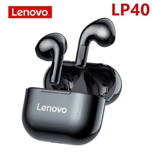 Lenovo LP40 Earbuds With Mic Handsfree Waterproof BT 5.0 TWS Wireless Earphone Headphone