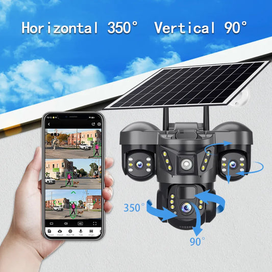 V380 4G Triple View Solar PTZ Camera