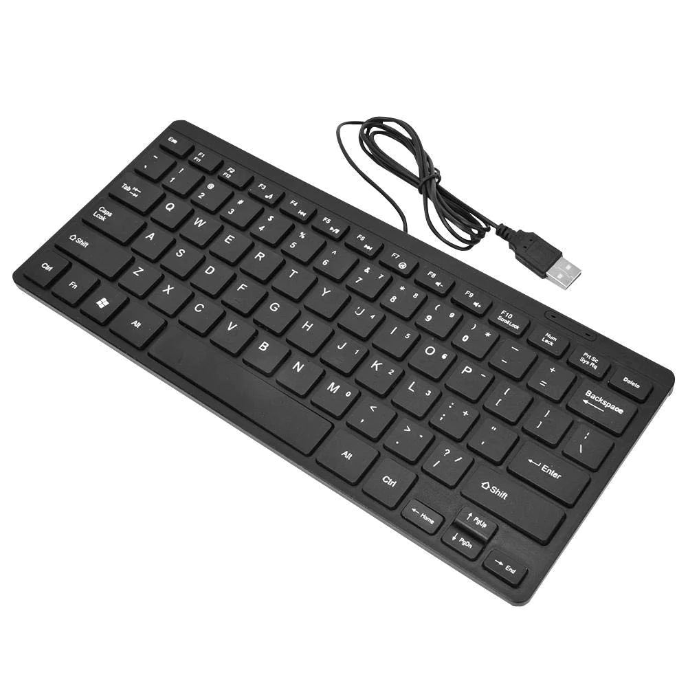 K-1000 Mini Keyboard USB Wired For Mac and Windows PC & Laptop