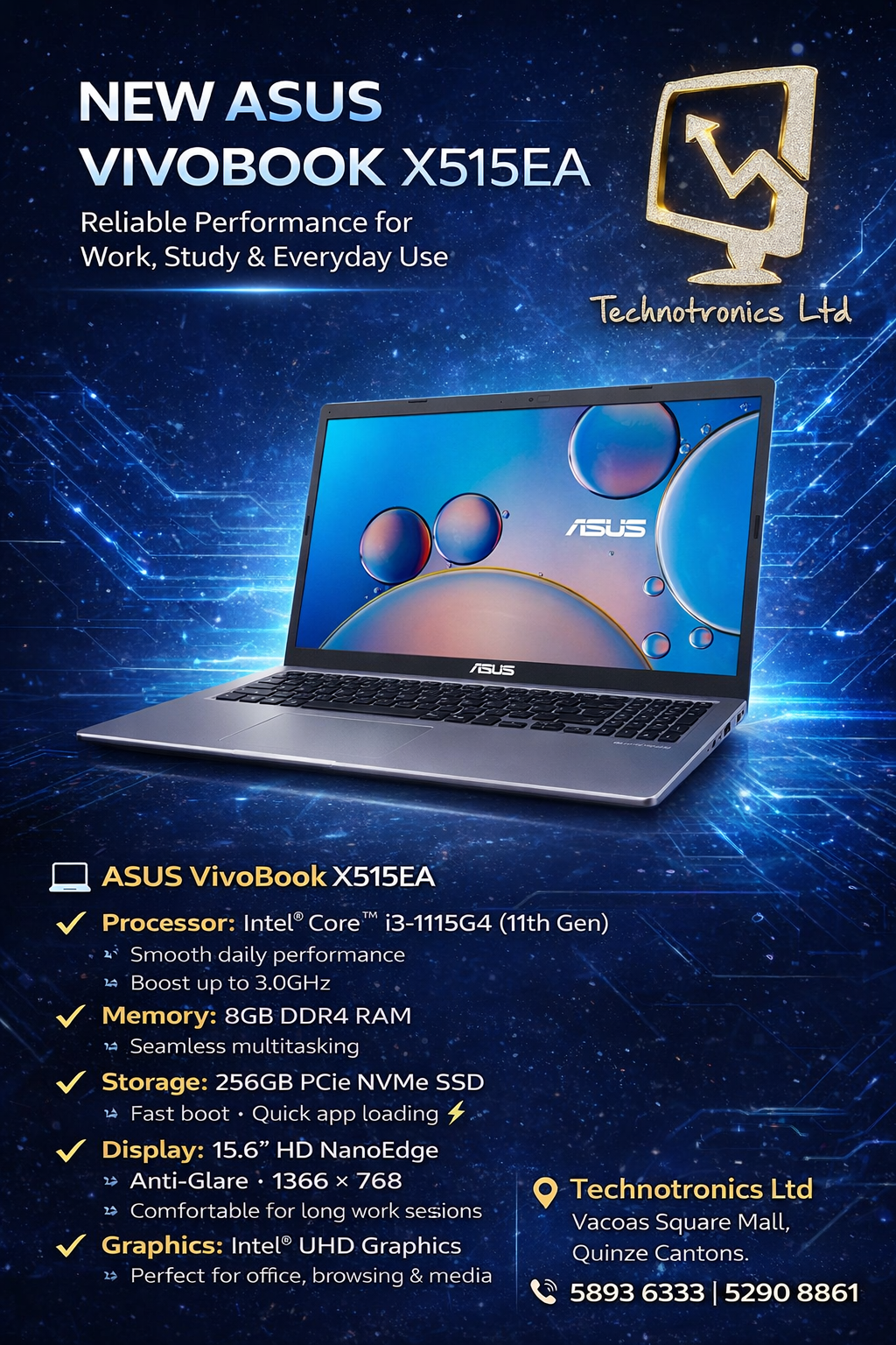Asus Vivobook X515EA Core i3 11th gen