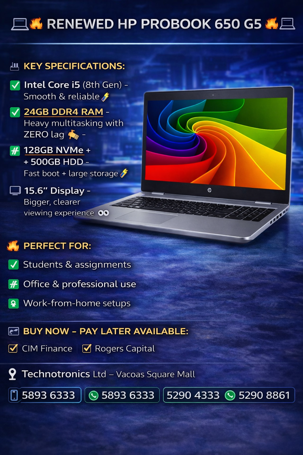 RENEWED HP PROBOOK 650 G5
