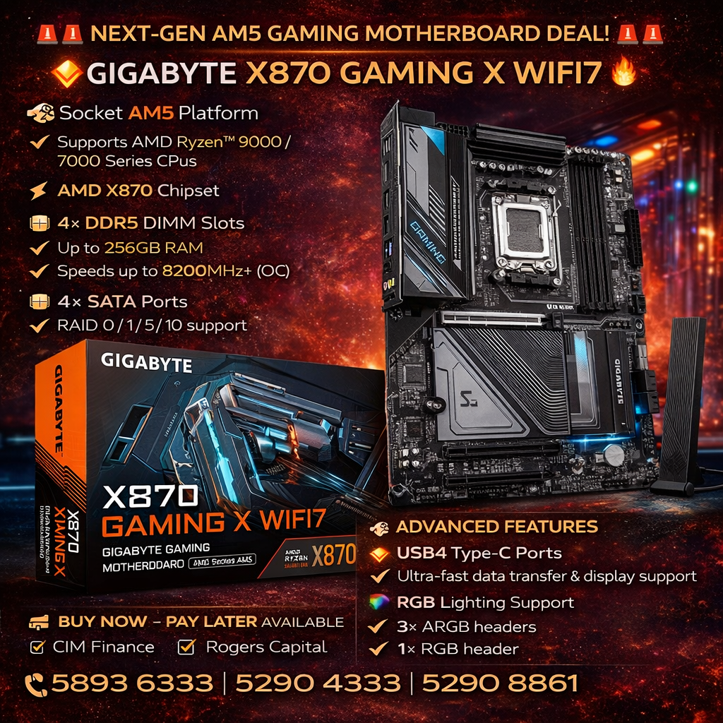 AMD Motherboard GIGABYTE X870 GAMING X WIFI7