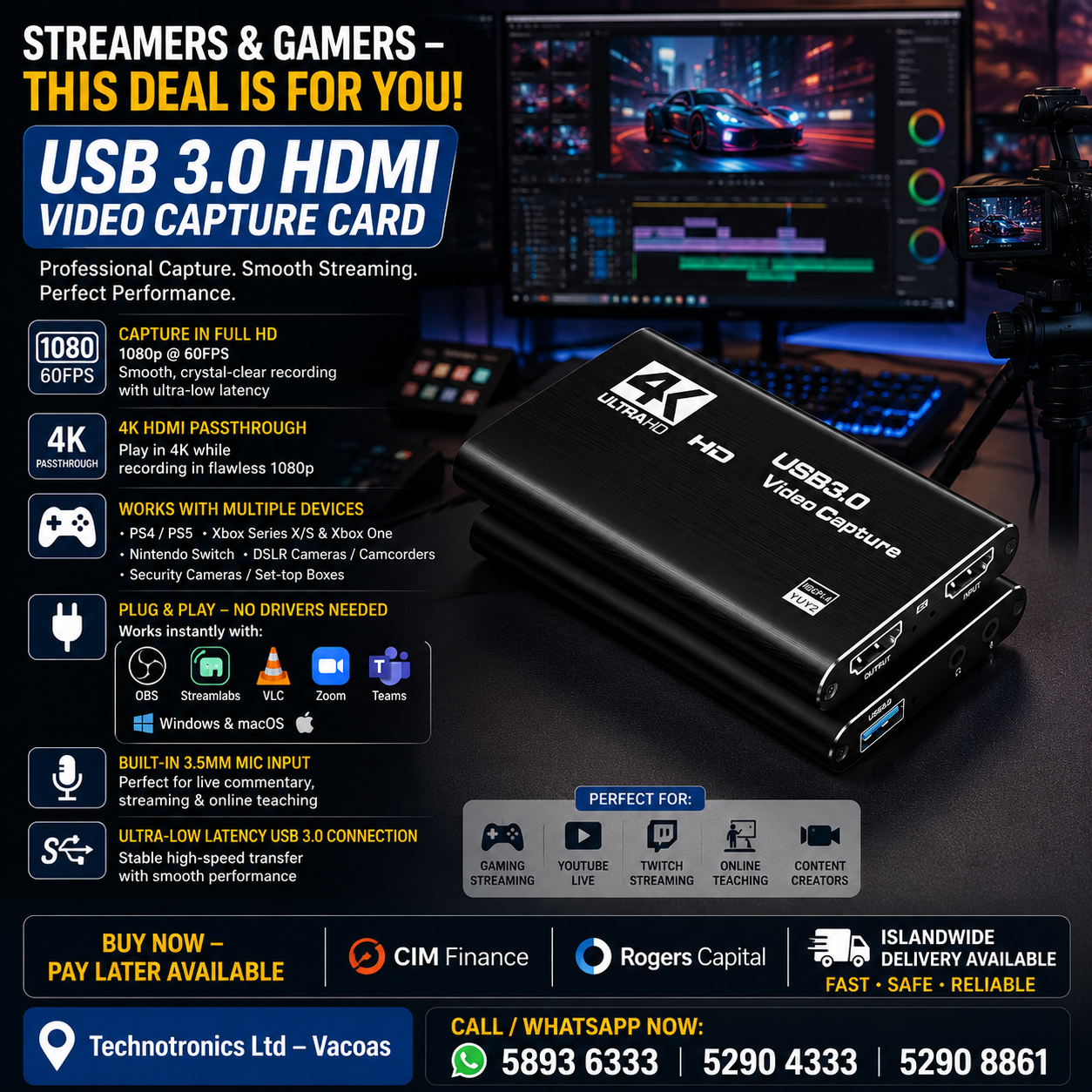 USB 3.0 HDMI Capture Card
