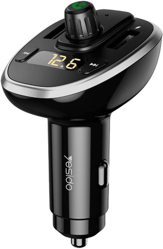 Premium Car Charger With FM Transmitter and Digital Display For Yesido Y39