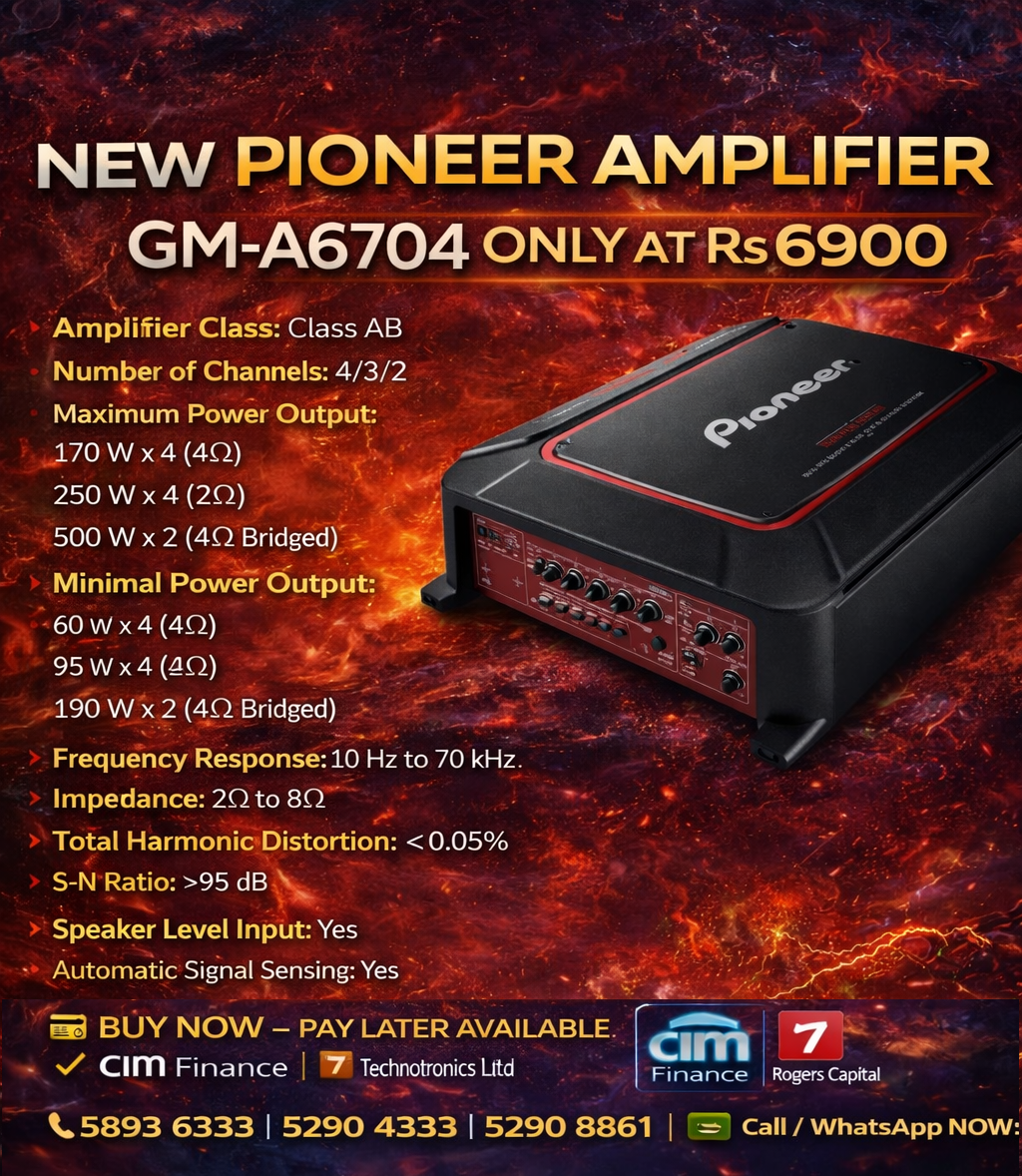 Pioneer GM-A6704  Car Amplifier – Rs 6,900
