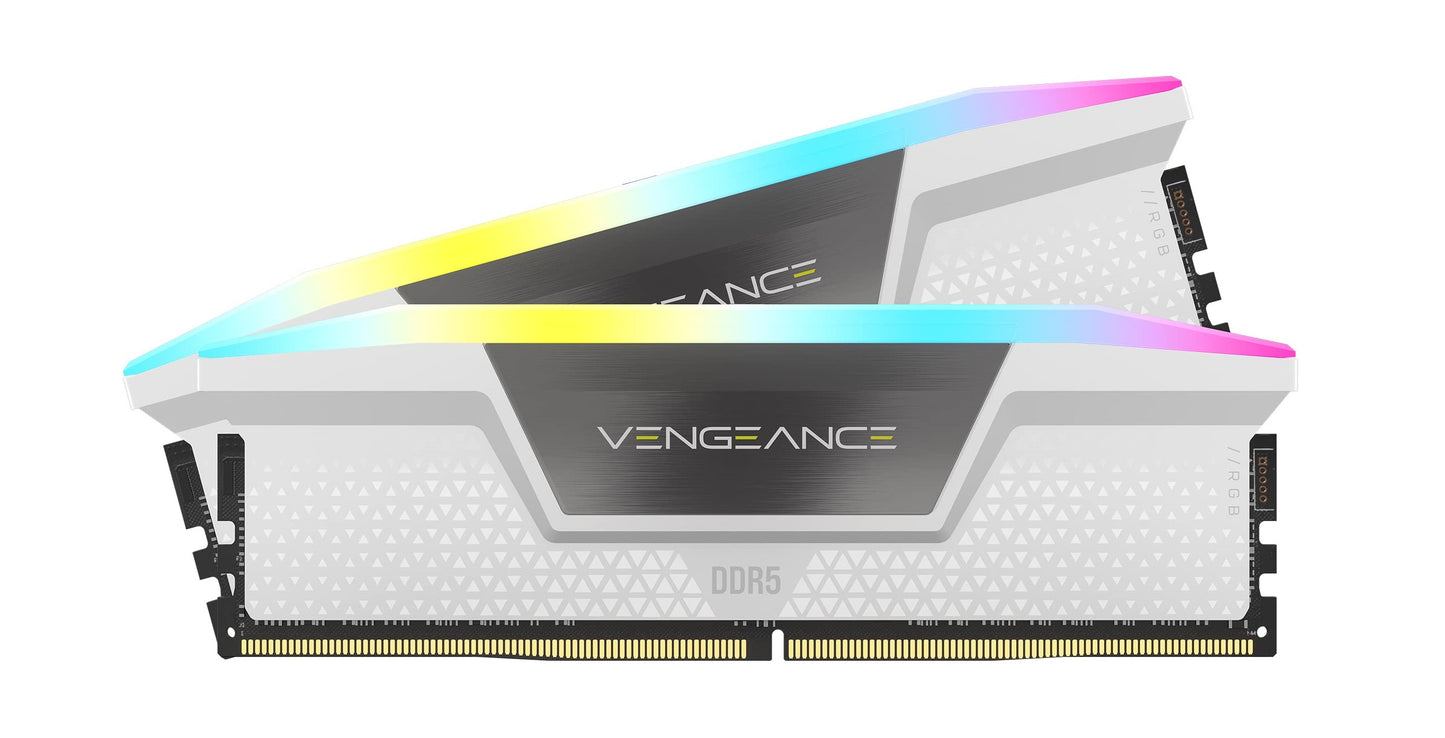 Corsair VENGEANCE® RGB 32GB (2x16GB) DDR5 DRAM 6400MT/s CL36 Memory Kit — White