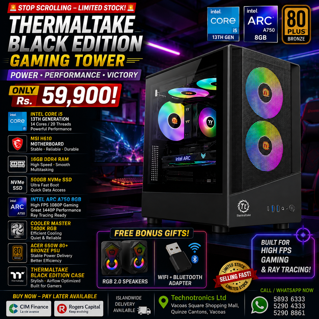 THERMALTAKE BLACK EDITION GAMING TOWER