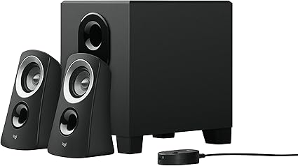 Logitech Z313 2.1 Multimedia Speaker System with Subwoofer, Full Range Audio, 50 Watts Peak Power- Computer Speaker