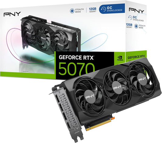 PNY GeForce RTX™ 5070  Overclocked Triple Fan GPU