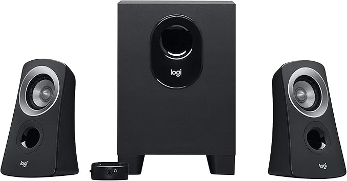 Logitech Z313 2.1 Multimedia Speaker System with Subwoofer, Full Range Audio, 50 Watts Peak Power- Computer Speaker