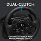 Logitech G923 Racing Wheel and Pedals  Featuring TRUEFORCE  Responsive Pedal, Dual Clutch Launch Control, and Genuine Leather Wheel Cover
