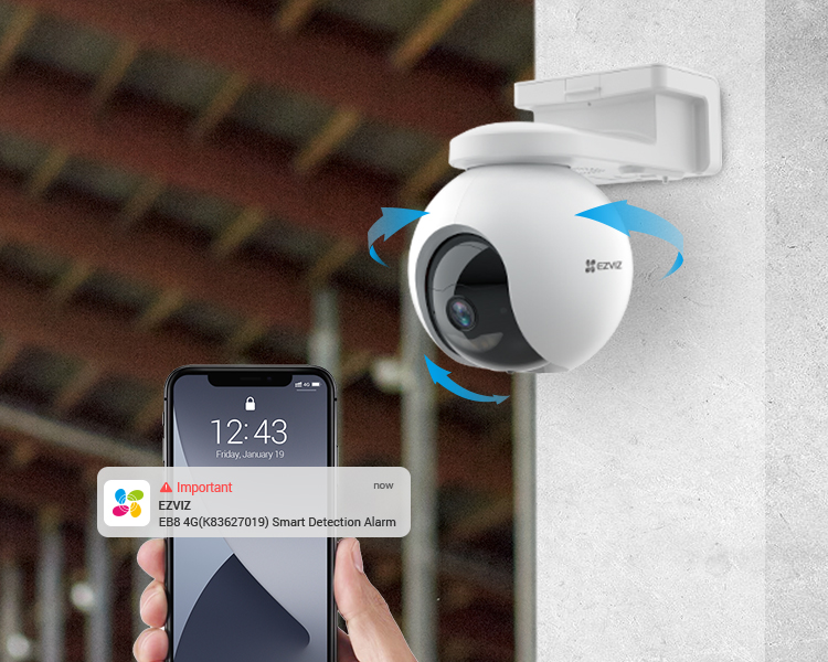 Ezviz Camera EB8 4G 2K  Pan & Tilt 4G Battery Camera