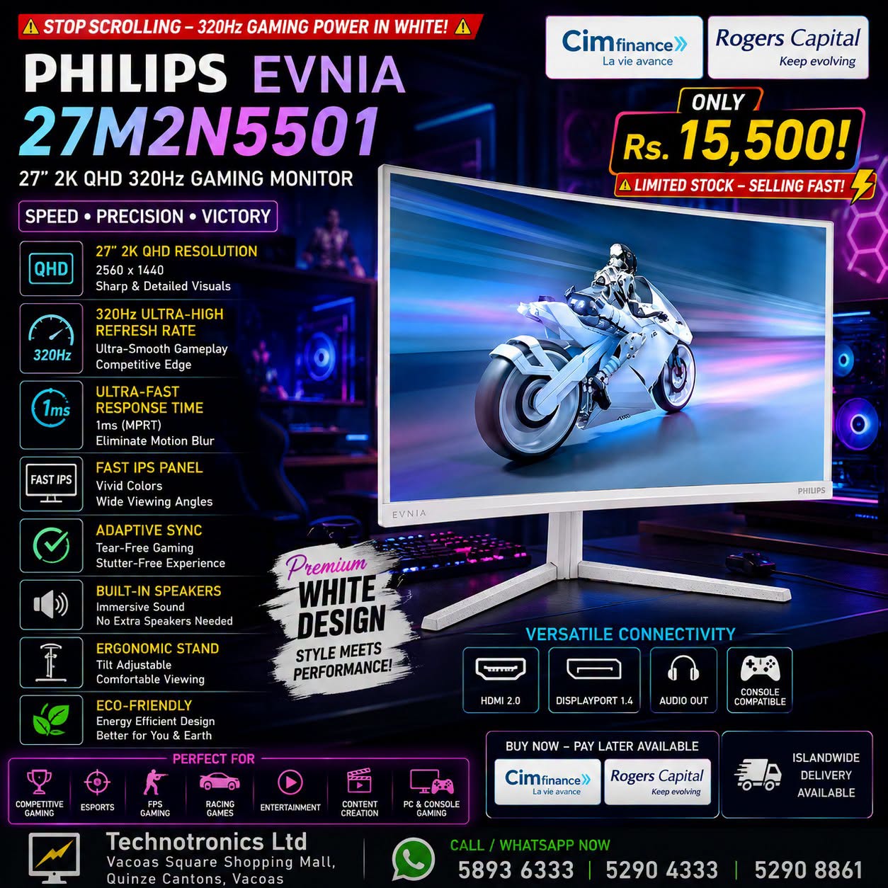 27" 27M2N5501 320HZ 5000SERIES EVNIA PHILIPS