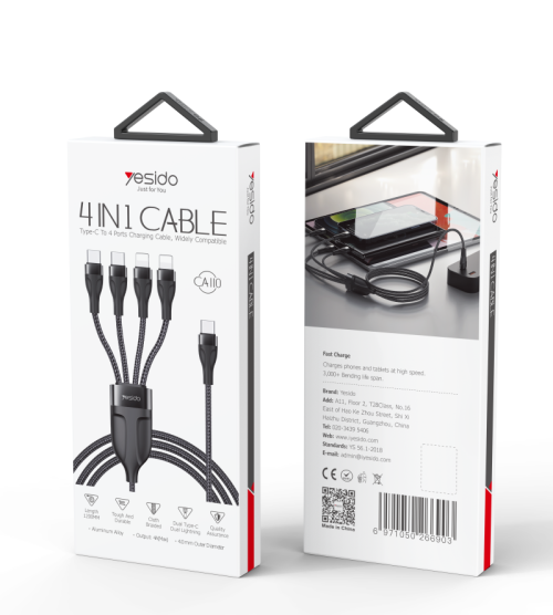 Yesido CA110 4 in 1 Charging Data Cable