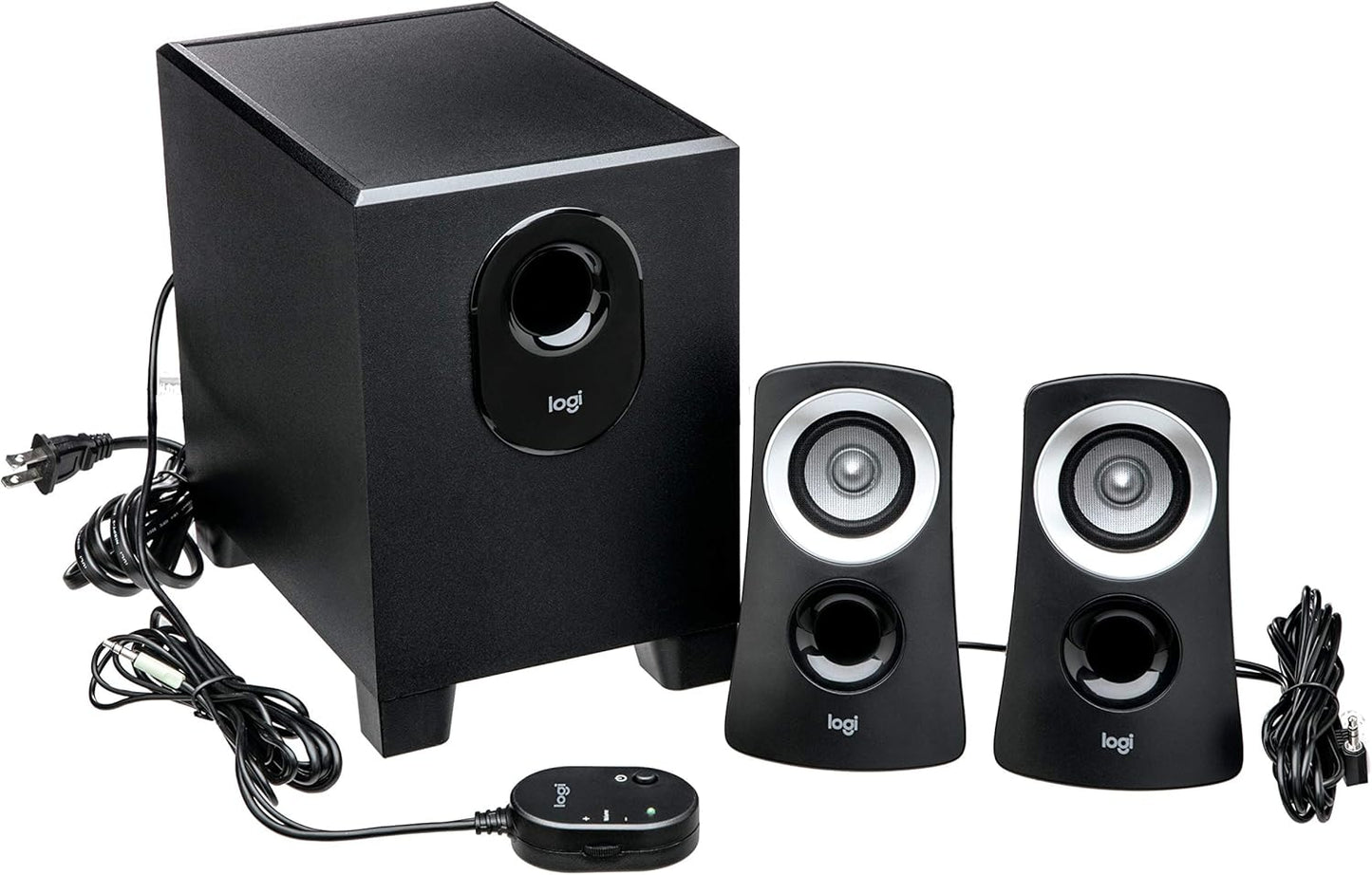 Logitech Z313 2.1 Multimedia Speaker System with Subwoofer, Full Range Audio, 50 Watts Peak Power- Computer Speaker
