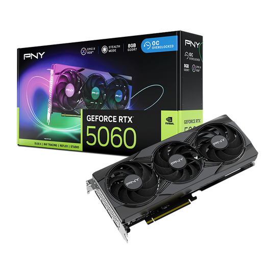 PNY GeForce RTX™️ 5060 8GB (Triple Fans, GDDR7)