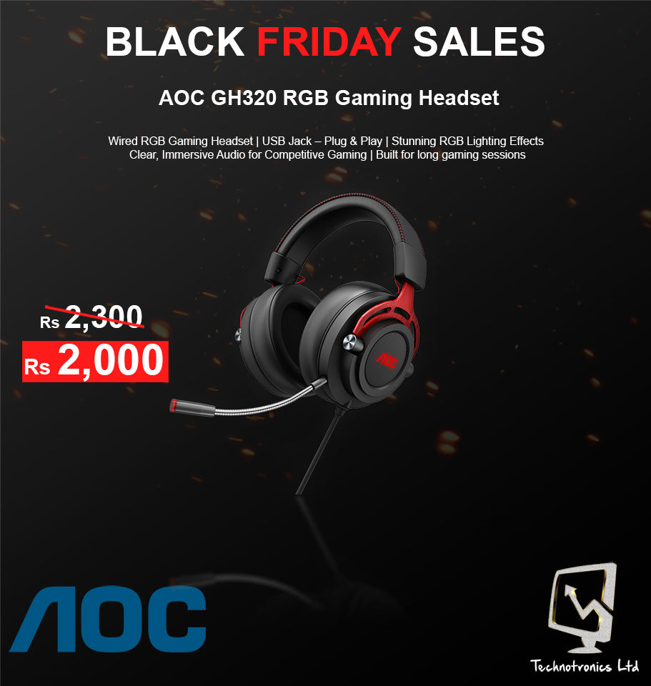 AOC Headset GH320 - Black Friday Sale