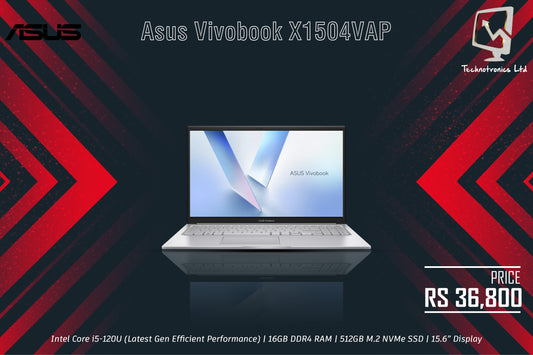 Asus Vivobook X1504VAP | Intel Core i5-120U | 16GB DDR4 RAM | 512GB M.2 NVMe SSD