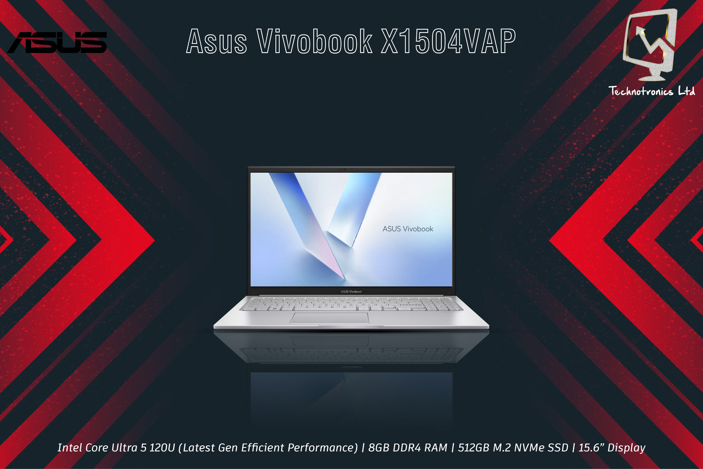 Asus Vivobook X1504VAP | Intel Core i5-120U | 8GB DDR4 RAM | 512GB M.2 NVMe SSD
