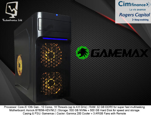 New Tower - Processor: Core i5 13th gen| RAM: 32 GB DDR5 | Storage: 500 GB NVMe+500 GB HARD DISK