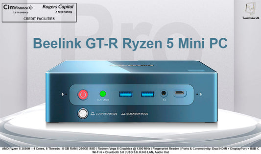 Beelink GT-R Ryzen 5 Mini PC | AMD Ryzen 5 3550H | 8 GB RAM | 256GB SSD