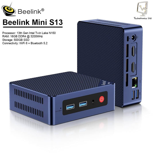 Beelink Mini S13 | Processor: 13th Gen Intel Twin Lake N150 | RAM: 16GB DDR4 @ 3200MHz | Storage: 500GB SSD
