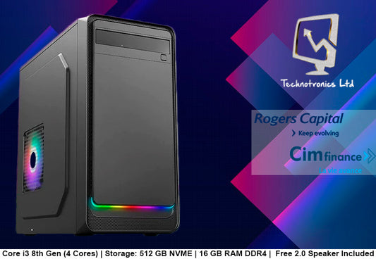 Core i3 8th gen (4 Cores),16 GB Ram DDr4 + 512 GB Nvme