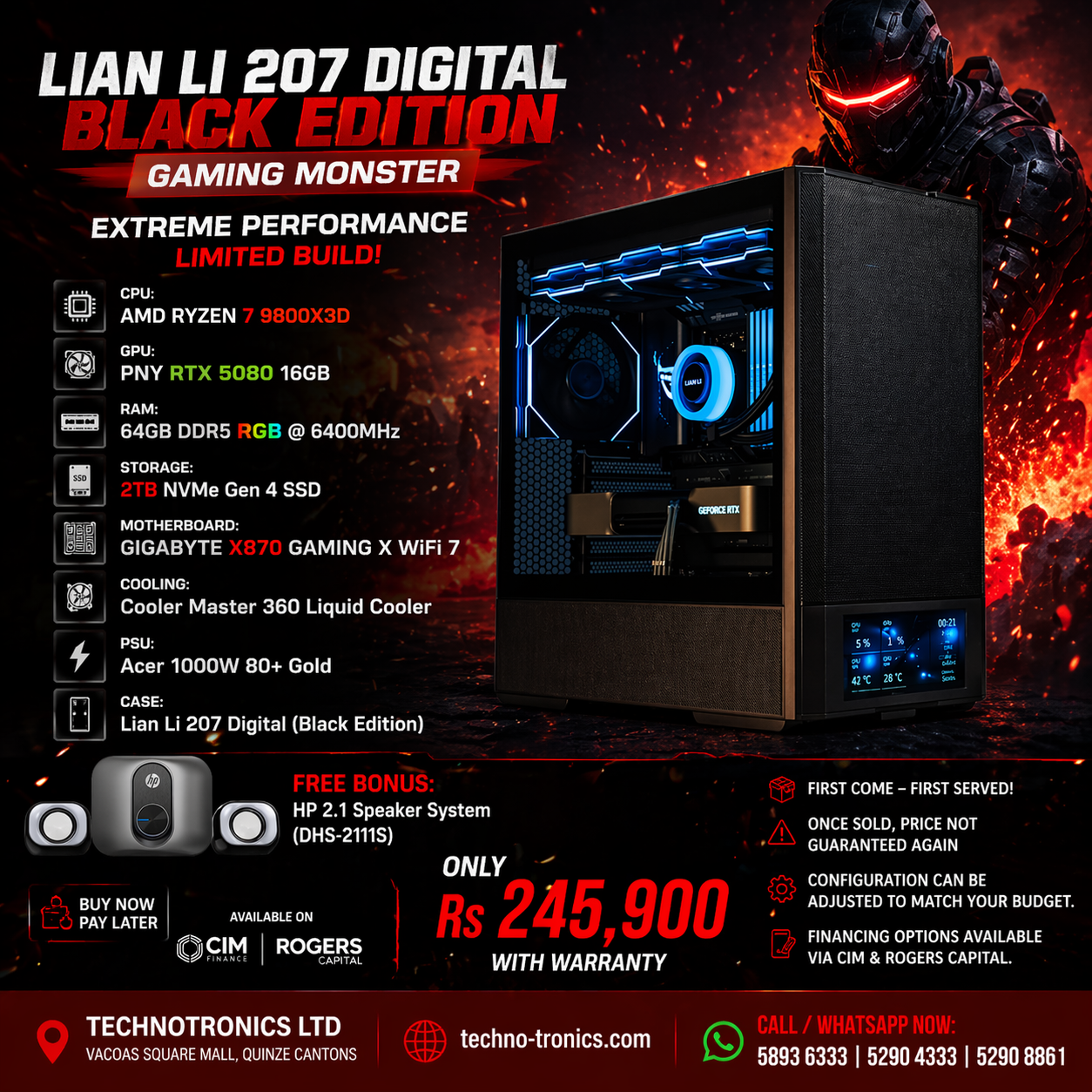 LIAN LI 207 DIGITAL BLACK EDITION