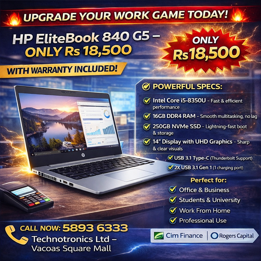 Renewed HP EliteBook 840 G5- Intel Core i5 . 16GB Ram DDR4. 250 GB Nvme