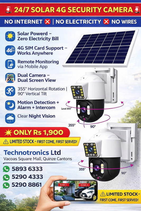Dual Lens SOlar Camera 4G