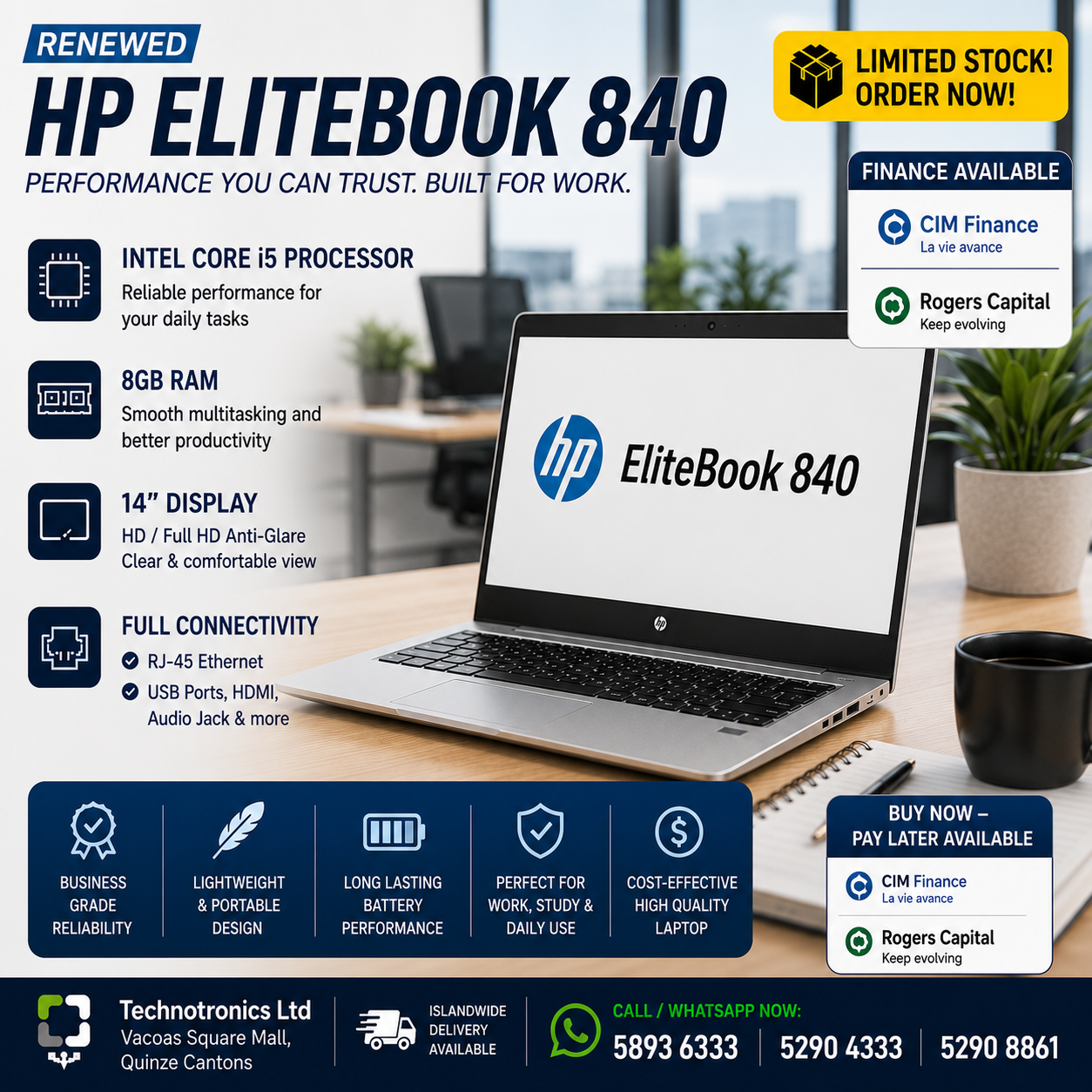 Renewed HP EliteBook 840