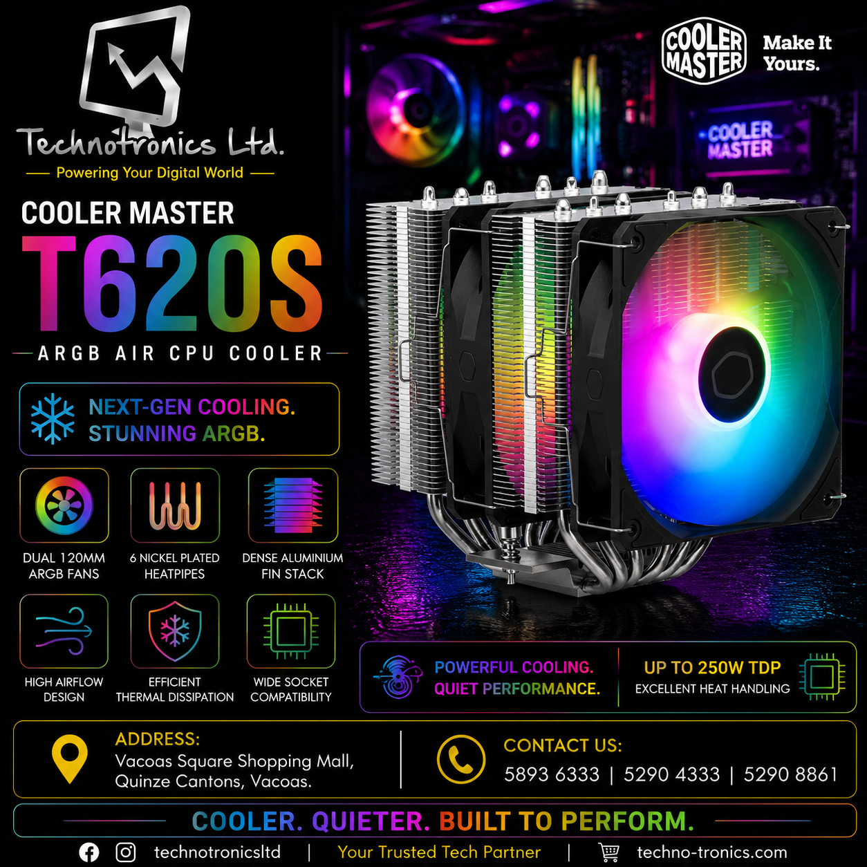 Cooler Master T620S ARGB  AIR CPU C00ler