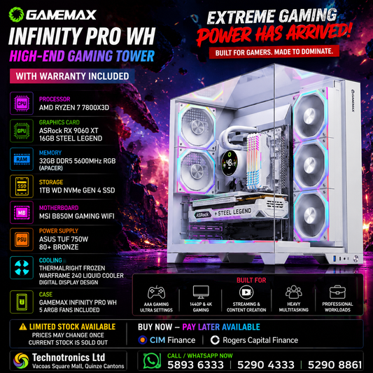GameMax Infinity Pro WH – High-End Gaming Tower