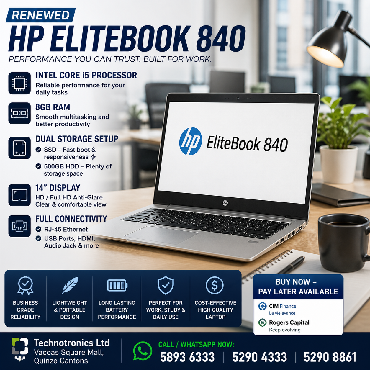 Renewed HP EliteBook 840