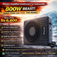 Pioneer Amplified Underseat Car Subwoofer 800W- Car Audio
