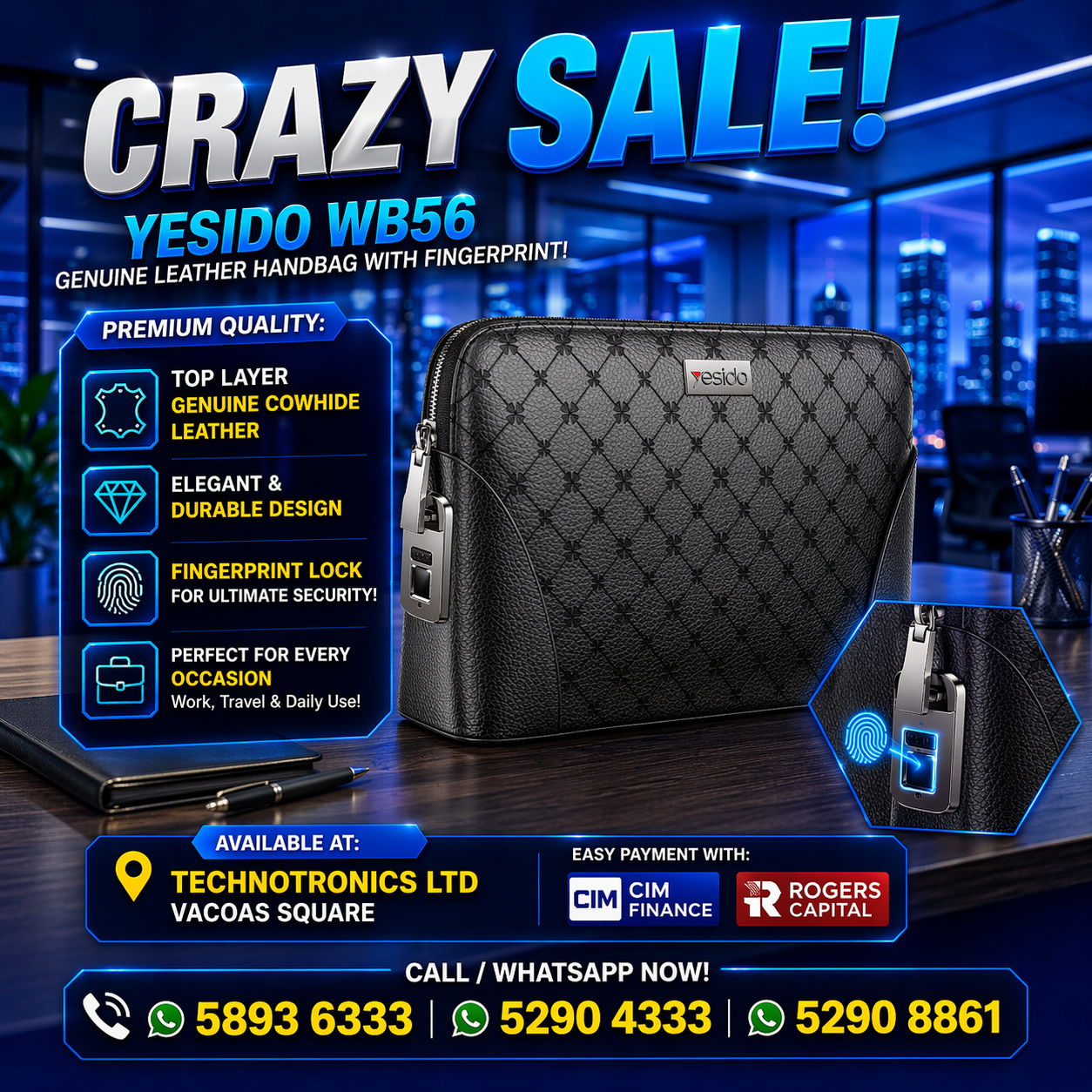 Yesido Genuine Leather HandB@G