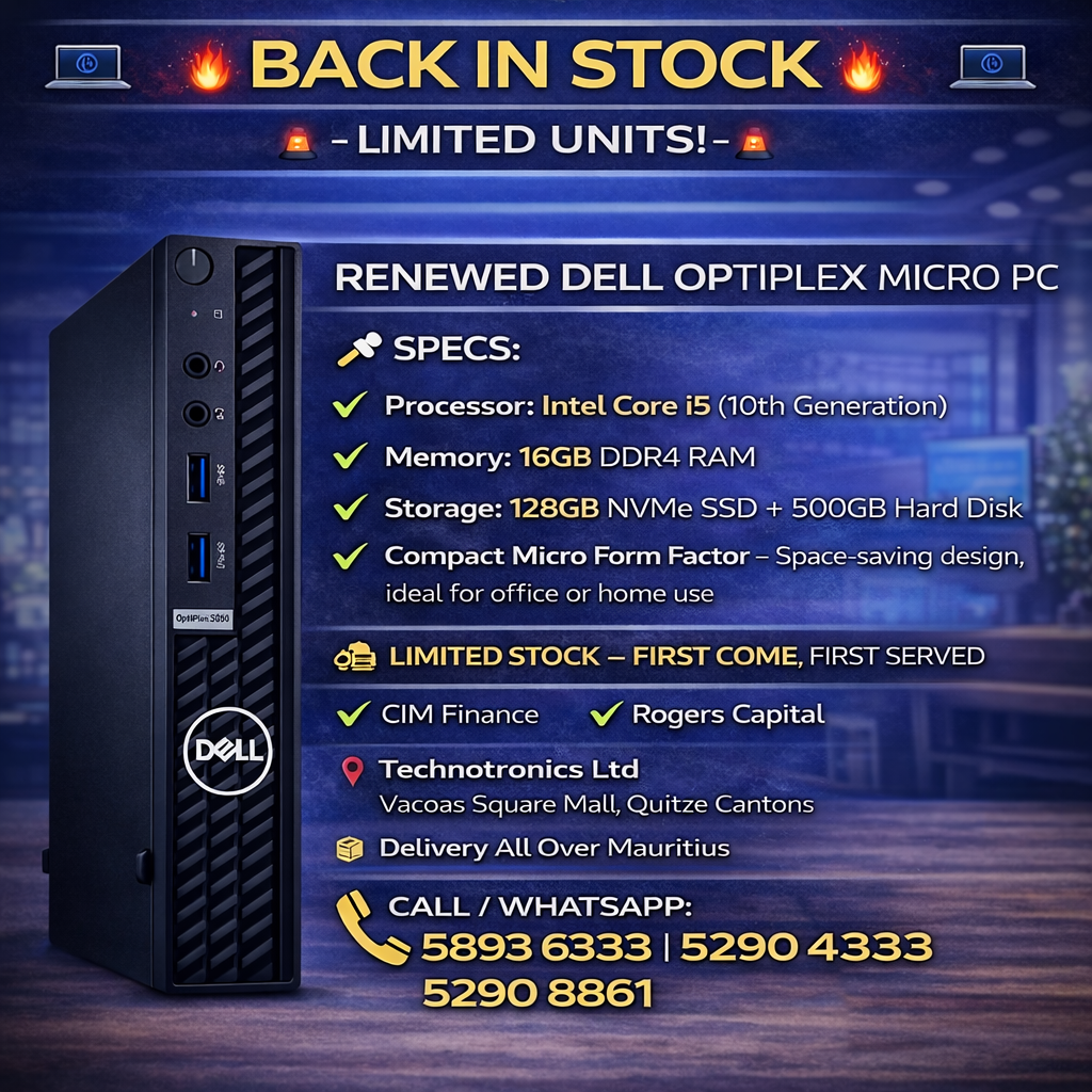 Renewed Dell OptiPlex Micro PC – Core i5 10th Gen