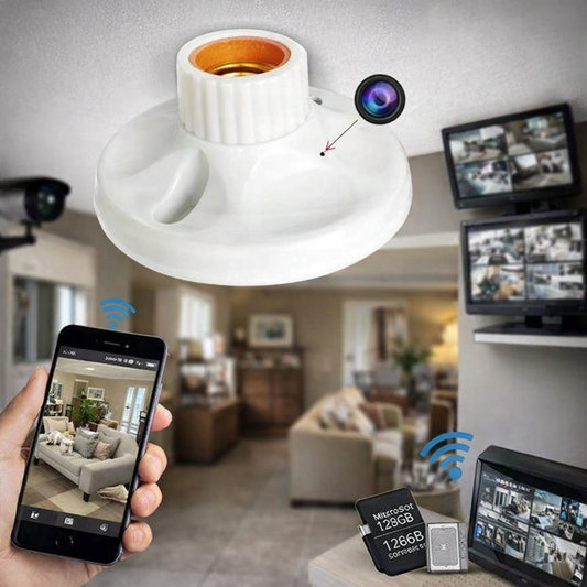 WiFi 1080P Spy Bulb Holder Camera – Hidden Socket Security Cam