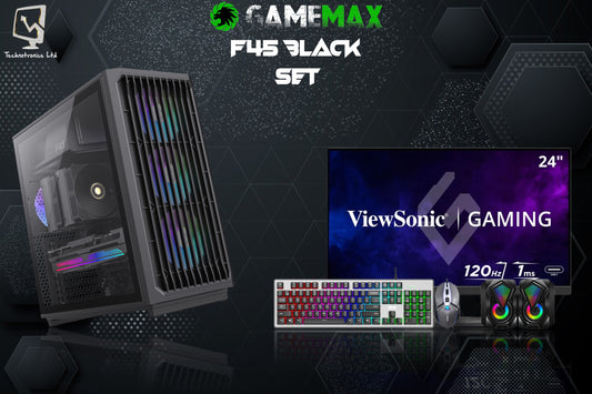 GameMax F45 Black Set | Intel Core i5 14400F (14th Gen) | 16GB RAM @ 3200MHz | 500GB NVMe SSD | RTX 5060 GPU