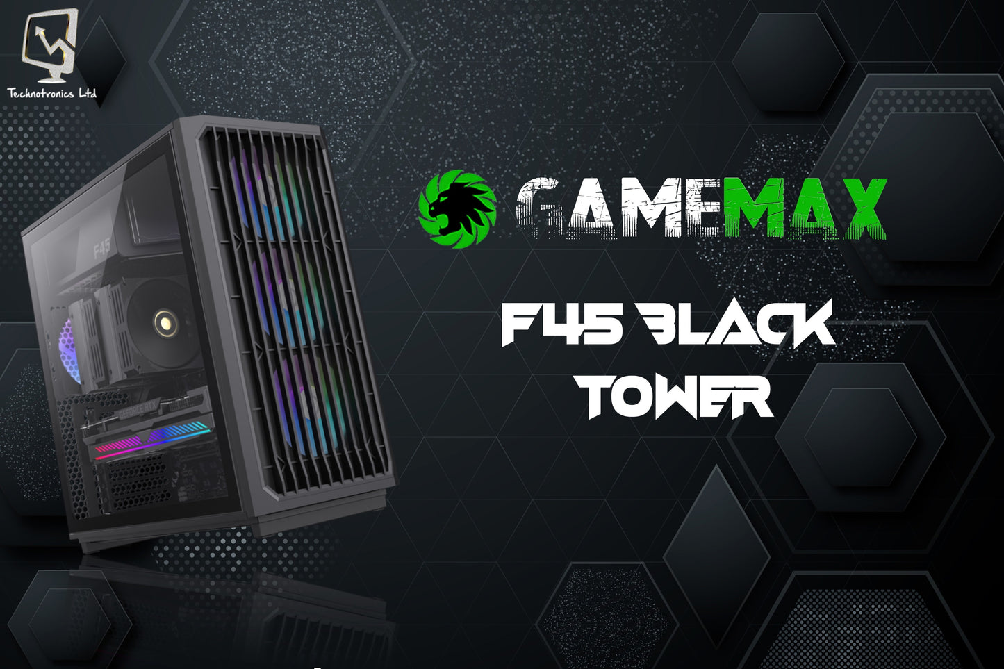 GameMax F45 Black Tower | Intel Core i5 14400F (14th Gen) | 16GB RAM @ 3200MHz | 500GB NVMe SSD | RTX 5060 GPU