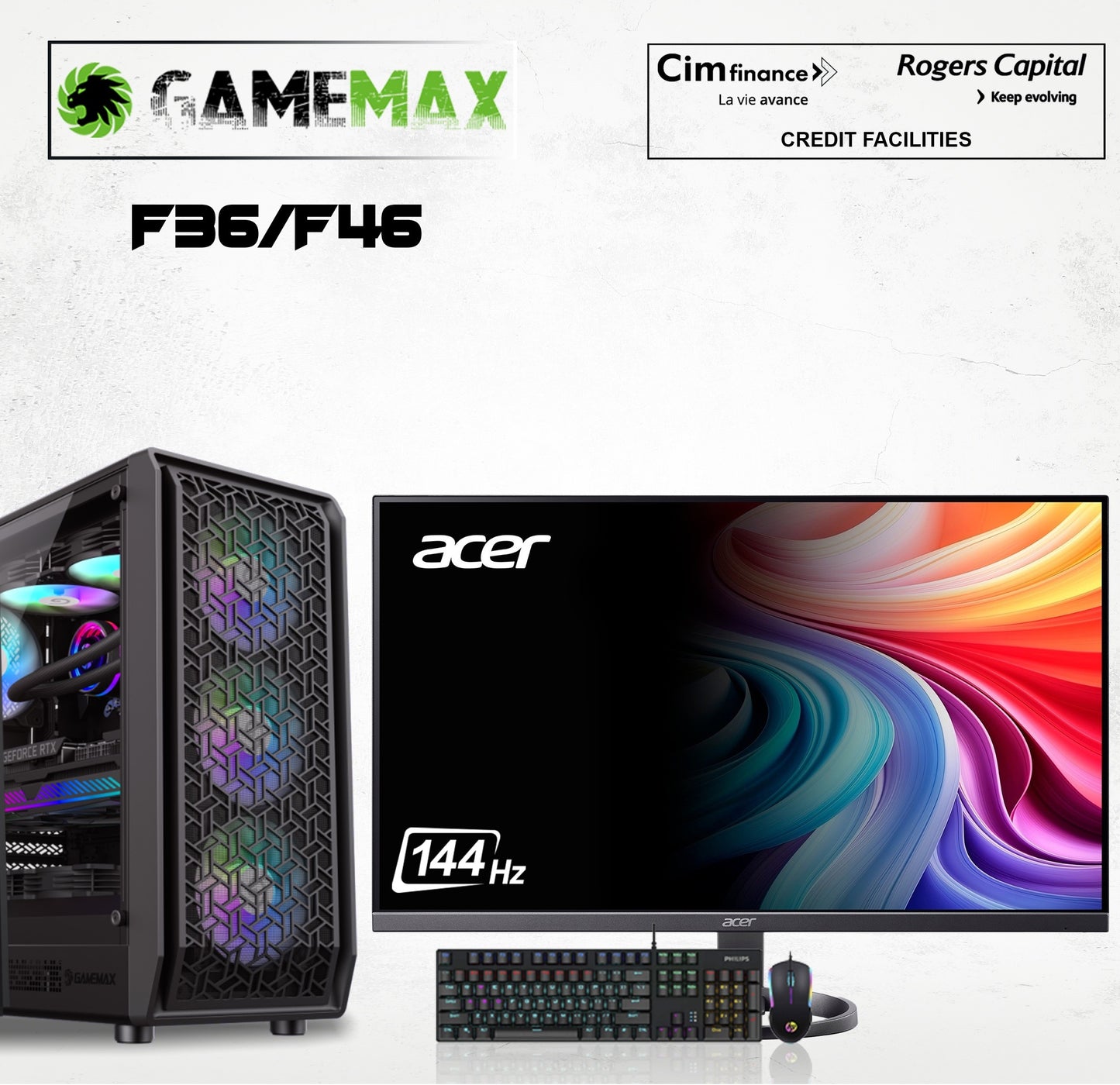 GameMax Forge  Set | Processor: Intel Core i5-10500 | RAM: 16GB DDR4 | Storage: 250 GB NVMe SSD | Graphics: AMD Radeon RX 590 8GB